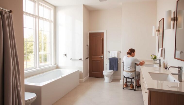 Badezimmer barrierefrei im Mehrgenerationenhaus gestalten
