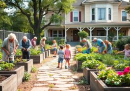 Gartenarbeit im Mehrgenerationenhaus als Gemeinschaftsprojekt