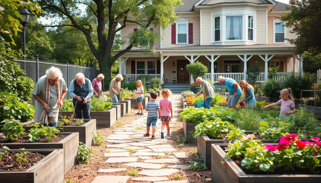 Gartenarbeit im Mehrgenerationenhaus als Gemeinschaftsprojekt
