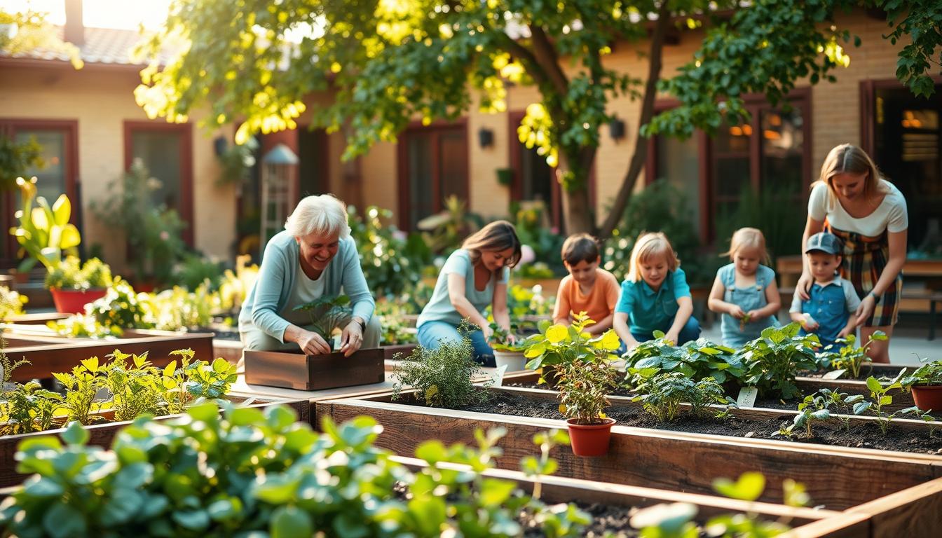 Hochbeete im Mehrgenerationenhaus gemeinsam anlegen