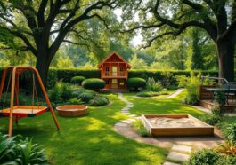 Spielbereiche im Garten für Kinder im Mehrgenerationenhaus